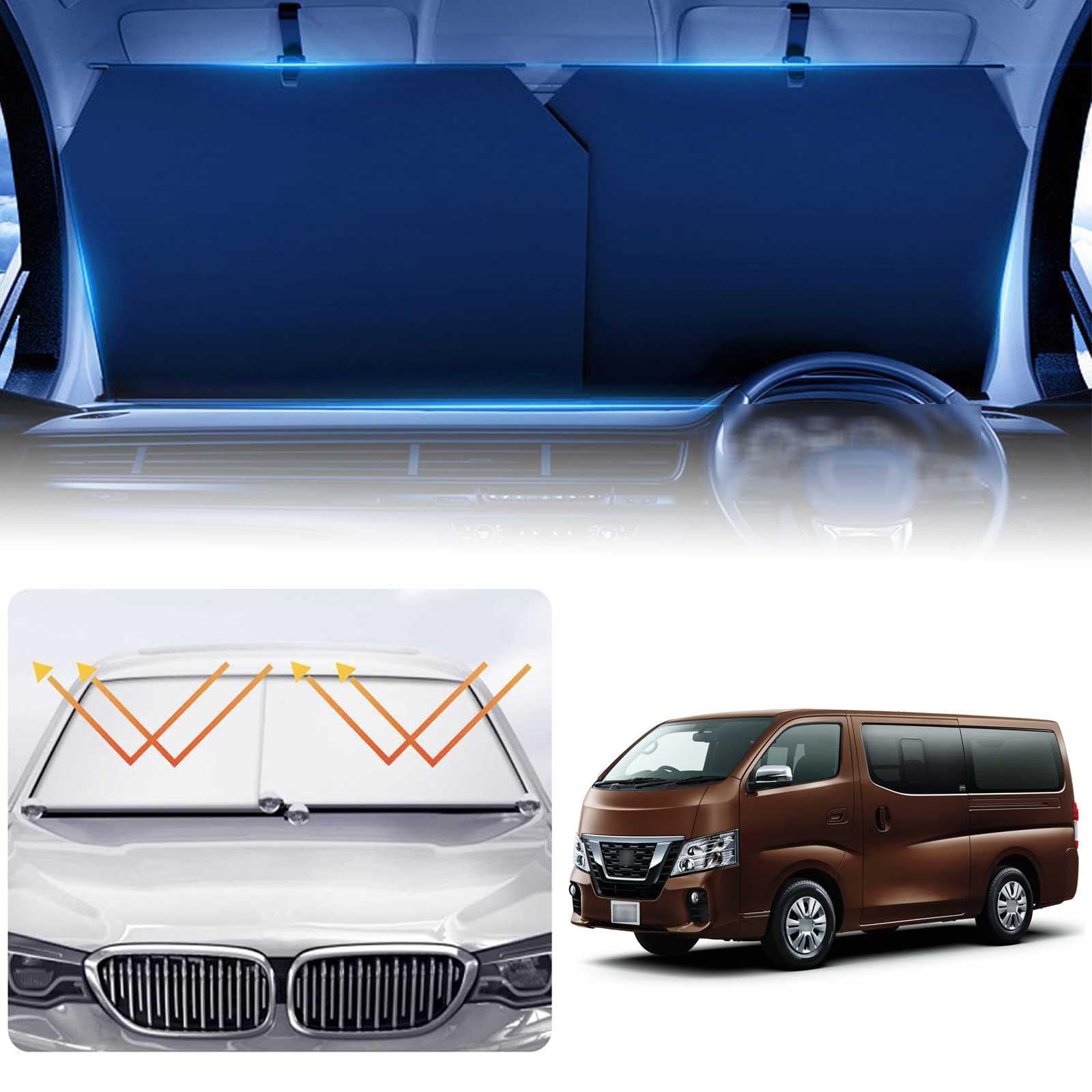 Amazon | 【2024年最新】 車用 サンシェード に適用 キャラバン NV350